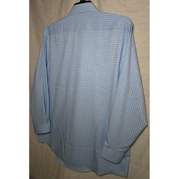 J Ferrar Regular Fit Stretch Long Sleeve Button Shirt Sz Lg 16-16½, Blue Link - Picture 8 of 8